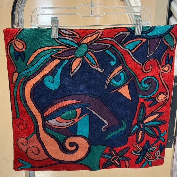 Abstract Face Pillow Cover Colourful Portrait Pillow Case - Picture 2 of 3